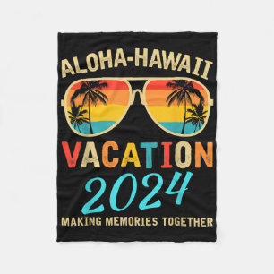 Cobertor De Velo Férias Familiares 2024 Aloha Havaí Matchin Havaian