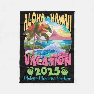 Cobertor De Velo Férias Familiares 2025 Aloha Havaí Matchin Havaian