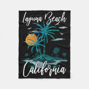 Cobertor De Velo Férias Familiares Retro Sunset California Laguna B