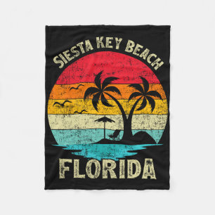 Cobertor De Velo Férias Familiares Vintage Retro Florida Siesta Key
