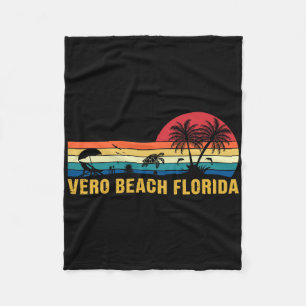 Cobertor De Velo Férias Familiares Vintage Vero Beach Sea Turn