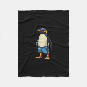 Cobertor De Velo Férias na Piscina Com Este Pinguim Divertido De Ma