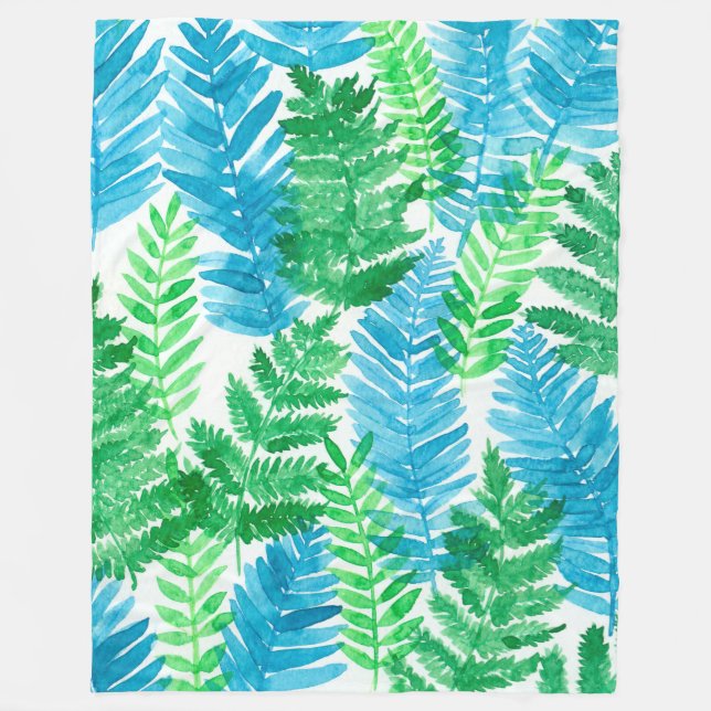 Cobertor De Velo Fern Watercolor (Frente)