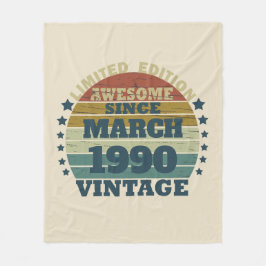 Cobertor De Velo Festa de aniversário de 35ª safra personalizada