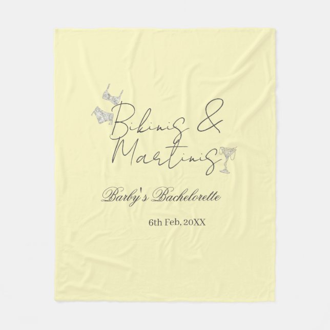 Cobertor De Velo Festa de despedida de solteira Bikins & Martinis a (Frente)