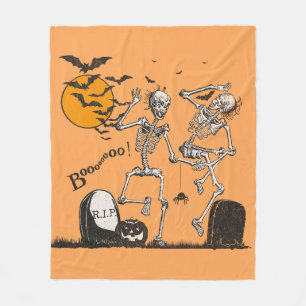 Cobertor De Velo Festa de Skeleton Halloween