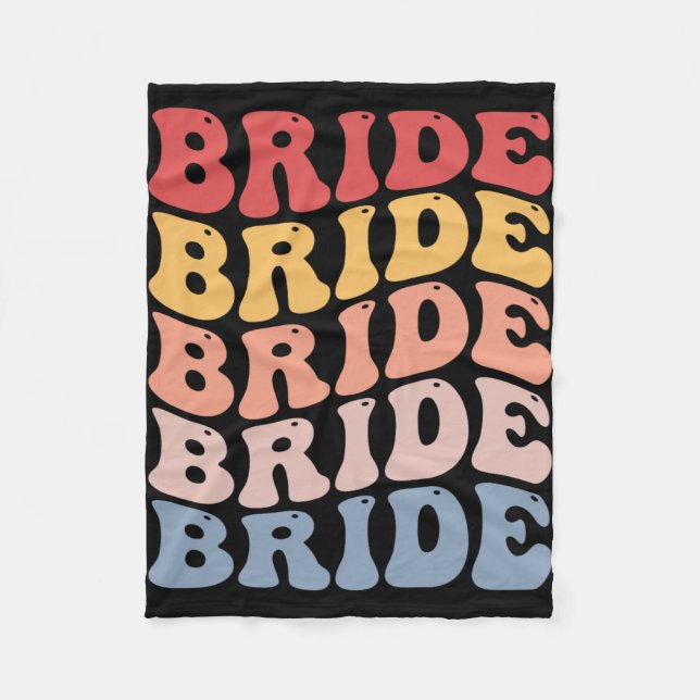 Cobertor De Velo Festa de solteira Noiva Groovy Bridal (Frente)