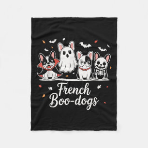 Cobertor De Velo Festa francesa de "Boo-dog Halloween Ghost French
