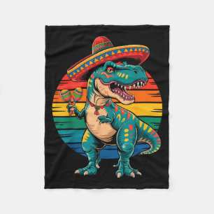 Cobertor De Velo Festa mexicana dinossauro retrô cinco de maio somb