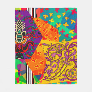 Cobertor De Velo Festive patchwork in indian, turkish, italian, por