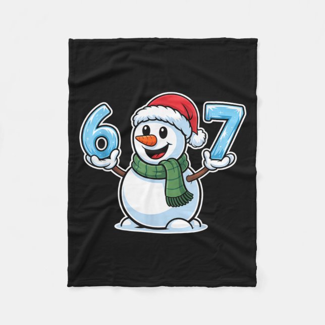 Cobertor De Velo Festive Snowman Christmas Winter Cheer 67 Number  (Frente)
