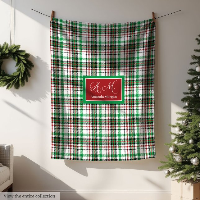 Cobertor De Velo Festive Throw Blanket Classic Red Green Christmas (Festive Throw Blanket Classic Red Green Christmas)