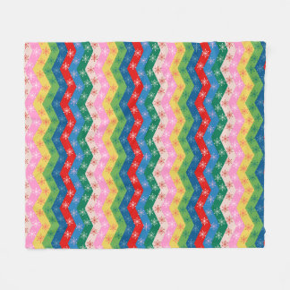 Cobertor De Velo Festive zigzag ribbon Fleece Blanket