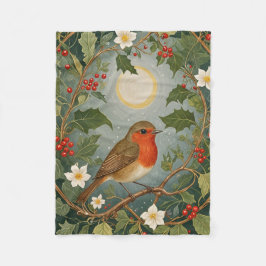 Cobertor De Velo Festivo Robin e Holly