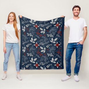 Cobertor De Velo Ficheiro Scandinavian Floral Folk Art Seamless