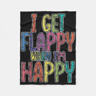 Cobertor De Velo Fico feliz quando sou feliz Autismo consciência Jo