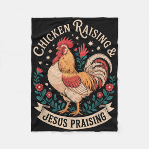 Cobertor De Velo Fiel Criador de Frango Divertido Cristão Retro Diz