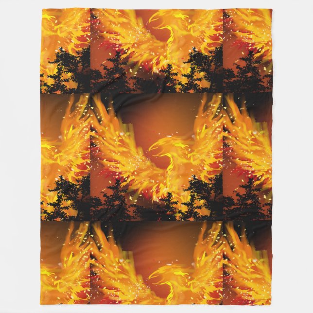 Cobertor De Velo Fiery Phoenix Blanket (Frente)