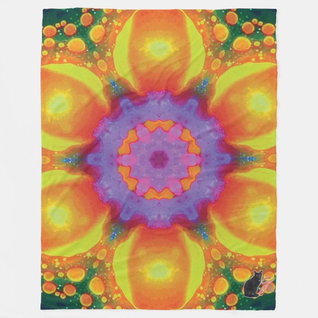 Cobertor De Velo Fiesta Kaleidoscope Fleece Blanket (Frente)