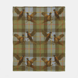 Cobertor De Velo Fighting Pheasants on tweed / tartan background 