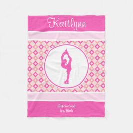 Cobertor De Velo Figura Checkered cor-de-rosa patinador dos