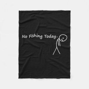 Cobertor De Velo Figura de palito triste amante da pesca Sem pesca