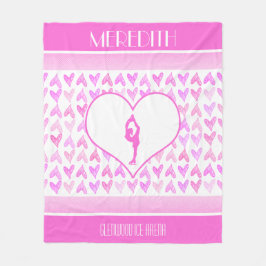 Cobertor De Velo Figura personalizada corações da aguarela do rosa