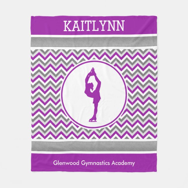Cobertor De Velo Figura roxa cobertura personalizada de Chevron do (Frente)