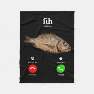 Cobertor De Velo Fih Está Chamando Peixe Engraçado Recusar Aceitar