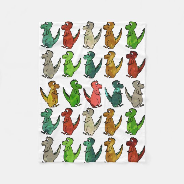 Cobertor De Velo Filas de T-Rex Fleece Blanket (Frente)