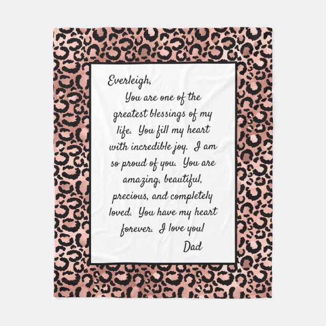 Cobertor De Velo Filha Orgulhosa de Você (Frente)