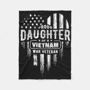 Cobertor De Velo Filha Orgulhosa Vietnã Vet Pai Veteranos Dia Ameri