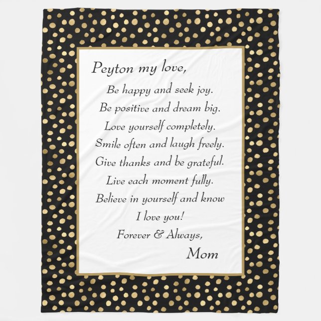 Cobertor De Velo Filha Seja Feliz (Frente)