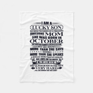 Cobertor De Velo Filho Sortudo Criado Por Uma Mãe Fantástica E Louc