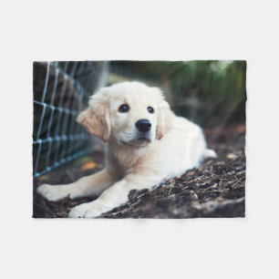 Cobertor De Velo Filhote de cachorro de Labrador que joga no jardim