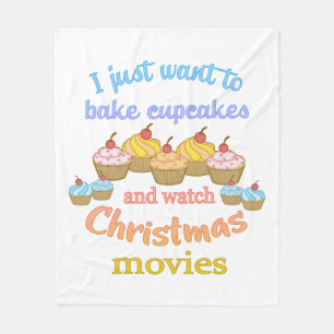 Cobertor De Velo Filmes e Cupcakes de Natal