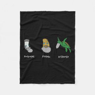 Cobertor De Velo Filosofia Sócrates Plato Aristóteles Design para P