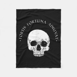 Cobertor De Velo Filosofia Stoic Fortis Fortuna Adiuvat Skull Stoi