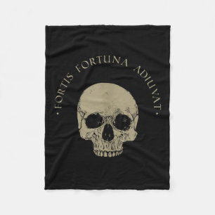 Cobertor De Velo Filosofia Stoic Fortis Fortuna Adiuvat Skull Stoi
