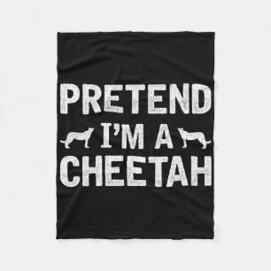 Cobertor De Velo Fingir que sou um Cheetah Vintage Halloween Pa