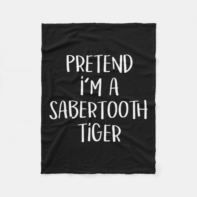 Cobertor De Velo Fingir que sou um Sabertooth Tiger Fodora Engraçad (Frente)