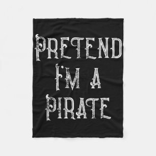 Cobertor De Velo Fingir que sou uma fantasia pirata de Halloween pr