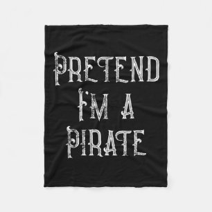 Cobertor De Velo Fingir que sou uma fantasia pirata de Halloween pr
