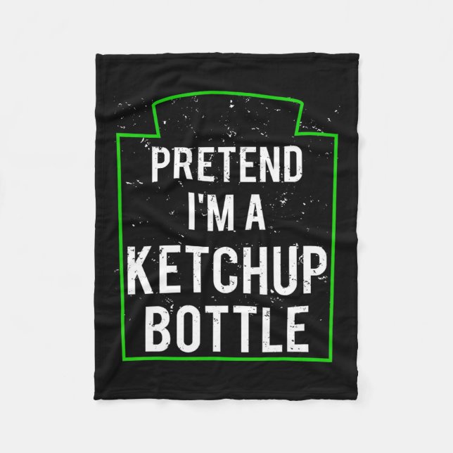 Cobertor De Velo Fingir que sou uma Garrafa de Ketchup. (Frente)