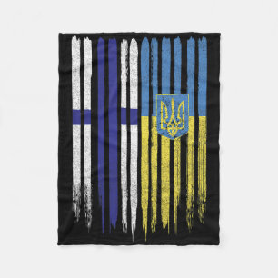 Cobertor De Velo Finlândia Ucrânia Bandeira Finlandesa Ucraniana
