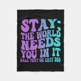 Cobertor De Velo Fique Amanhã Precisa De 988 Prevenção Contra Suicí