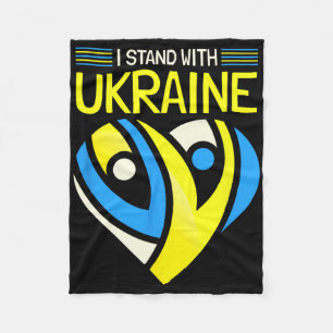 Cobertor De Velo Fique Com a Bandeira da Ucrânia Anti-Putin Diga Nã