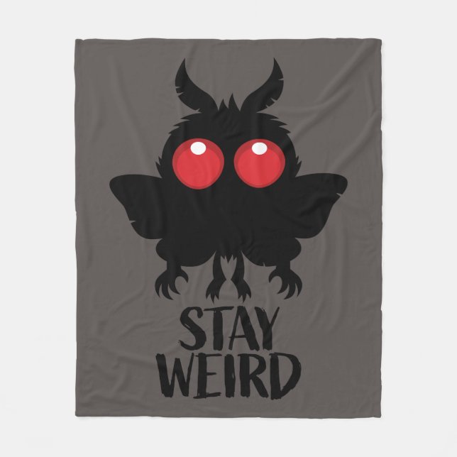 Cobertor De Velo Fique Estranho Criptozoologia Cute Mothman (Frente)