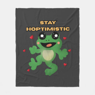 Cobertor De Velo Fique Hoptimista Sapo Bonito Trocadilho Sapo Engra