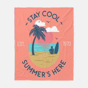 Cobertor De Velo Fique Legal Summer's Here Beach Sunset